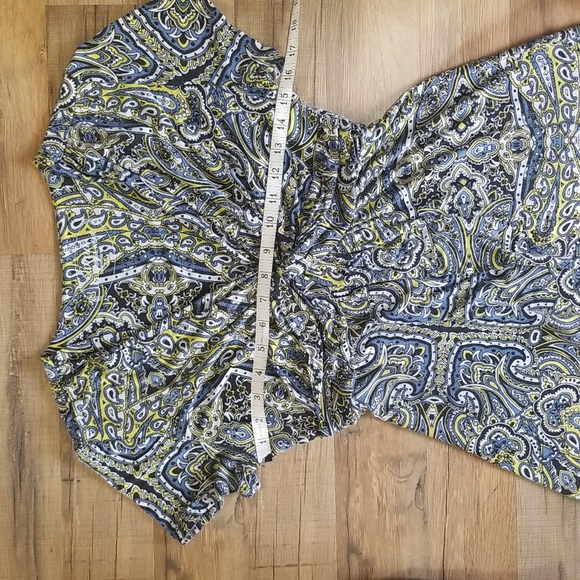 SOMA Live Lounge Wear Luxuriously Soft Paisley Print Twist Front Top Tunic Shirt - Picture 6 of 13